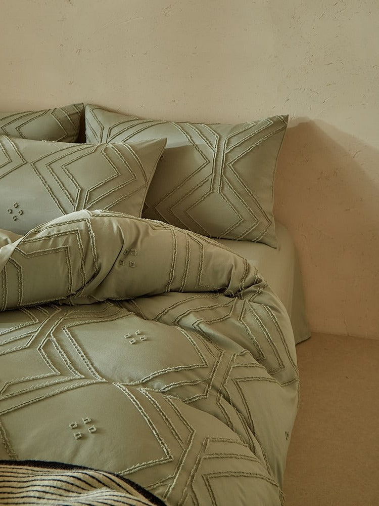Squareweave Clip-Jacquard Bedding Set original reference image 11