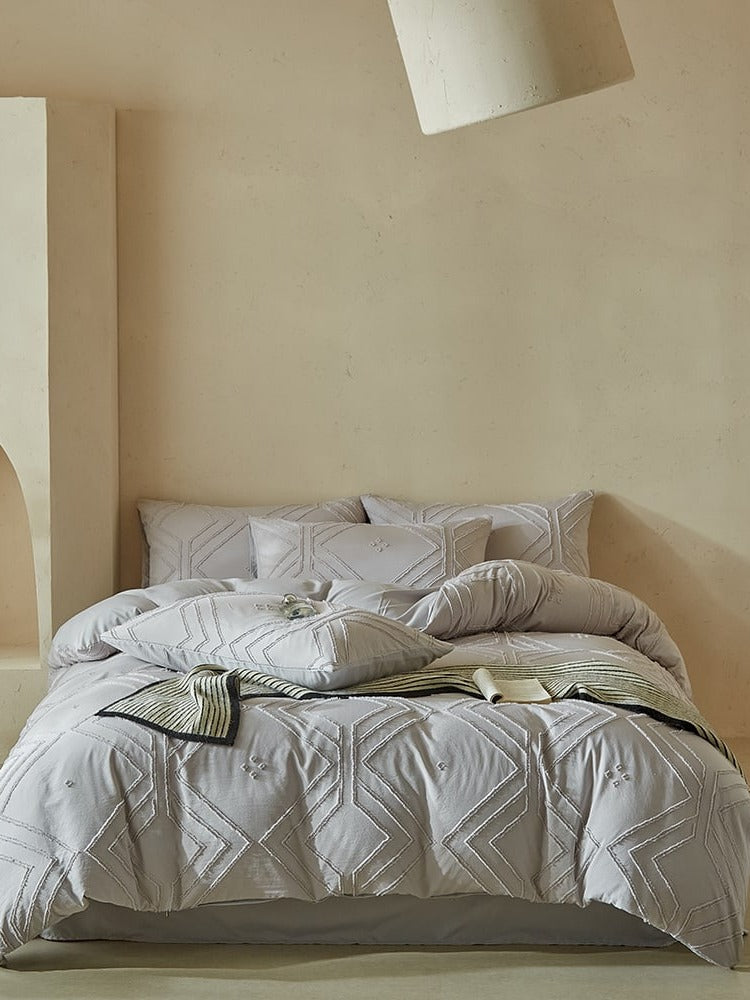 Squareweave Clip-Jacquard Bedding Set original reference image 15