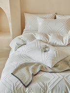 Squareweave Clip-Jacquard Bedding Set original reference image 22