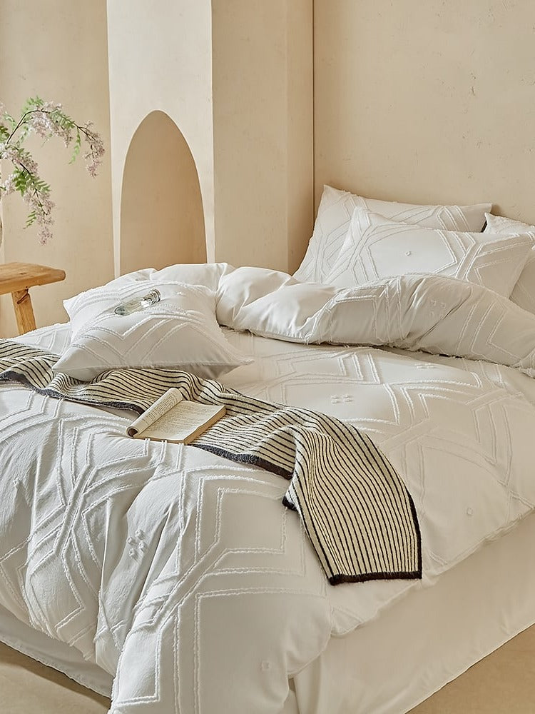 Squareweave Clip-Jacquard Bedding Set original reference image 23