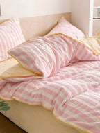 Studio Stripe Plush Bedding Set original reference image 2