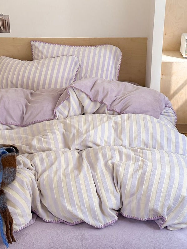 Studio Stripe Plush Bedding Set original reference image 31