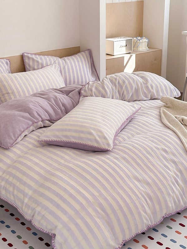 Studio Stripe Plush Bedding Set original reference image 32