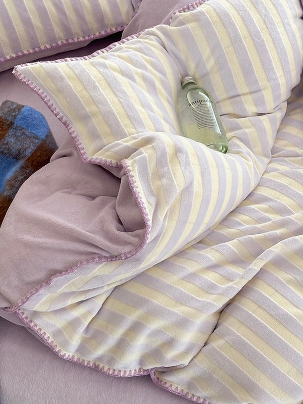 Studio Stripe Plush Bedding Set original reference image 35