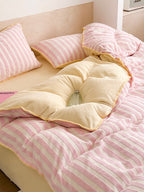 Studio Stripe Plush Duvet Cover Set original reference image 4