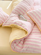 Studio Stripe Plush Duvet Cover Set original reference image 5