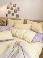 Studio Stripe Plush Duvet Cover Set original reference image 7