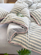 Studio Stripe Plush Duvet Cover Set original reference image 17