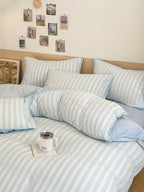 Studio Stripe Plush Duvet Cover Set original reference image 19