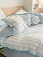 Studio Stripe Plush Duvet Cover Set original reference image 20