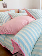 Studio Stripe Plush Duvet Cover Set original reference image 30