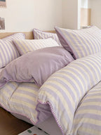 Studio Stripe Plush Duvet Cover Set original reference image 36