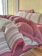 Waffle Stripe Tassel Bedding Set original reference image 13
