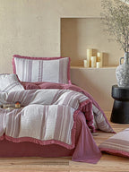 Waffle Stripe Tassel Bedding Set original reference image 16