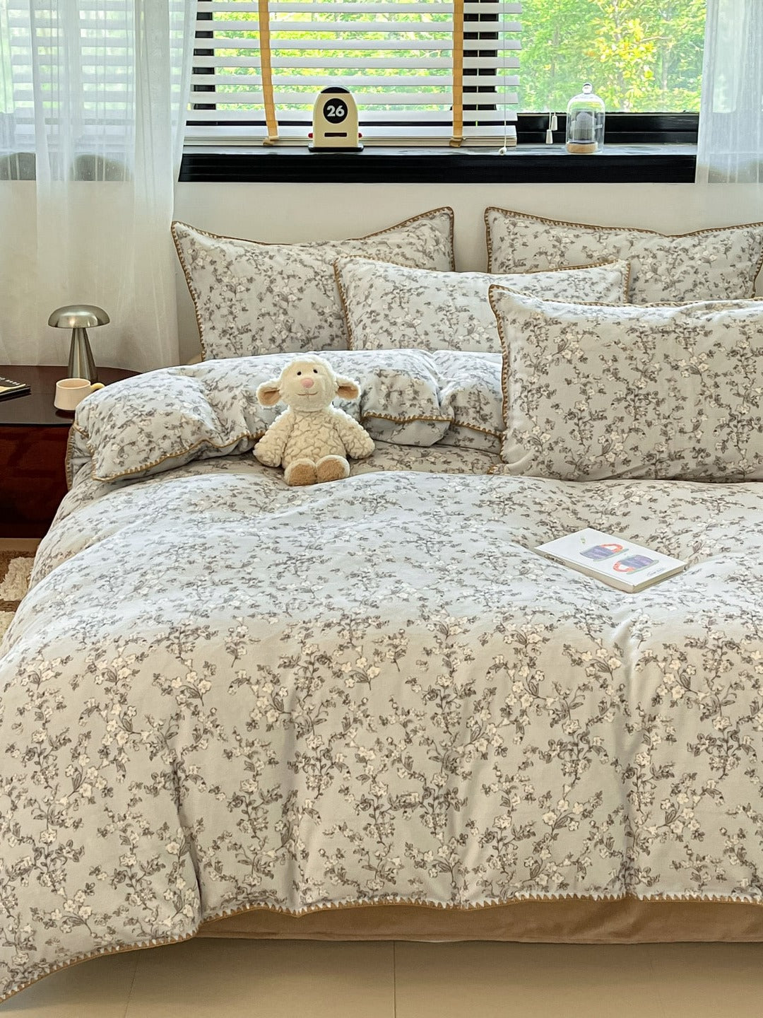 Whimsy Printed Plush Duvet Cover Set original reference image 1
